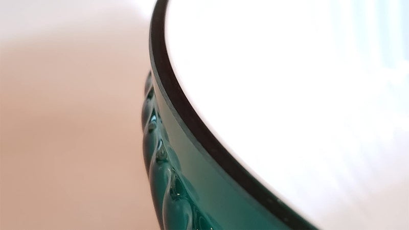 B&P LampÂ® 10 Inch Ribbed Student Shade with Cased Green Over Opal Design for Vintage and Antique Lighting - Image 3